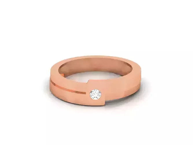 Women Band Ring 3dm render detail