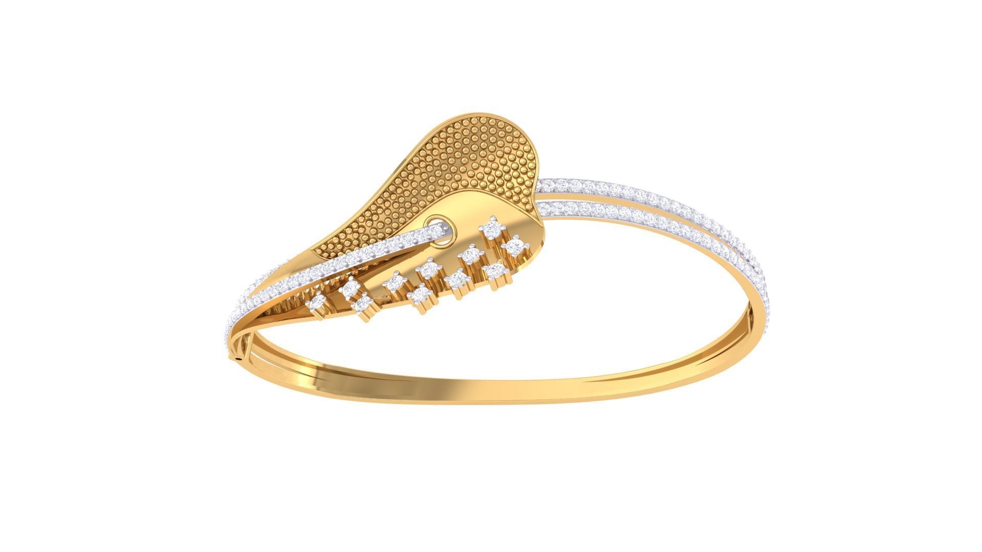 Women Bangle 3dm STL OBJ FBX Renders details 3D print model_3