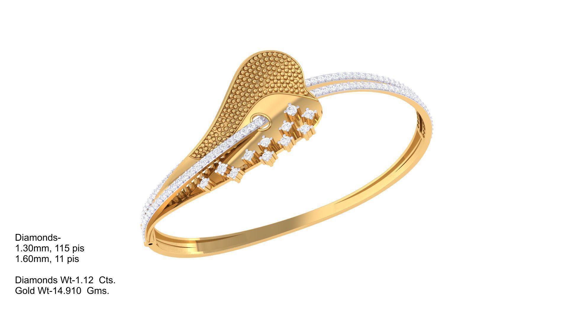 Women Bangle 3dm STL OBJ FBX Renders details 3D print model_1