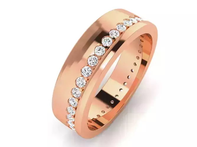 Women Band Ring 3dm render detail