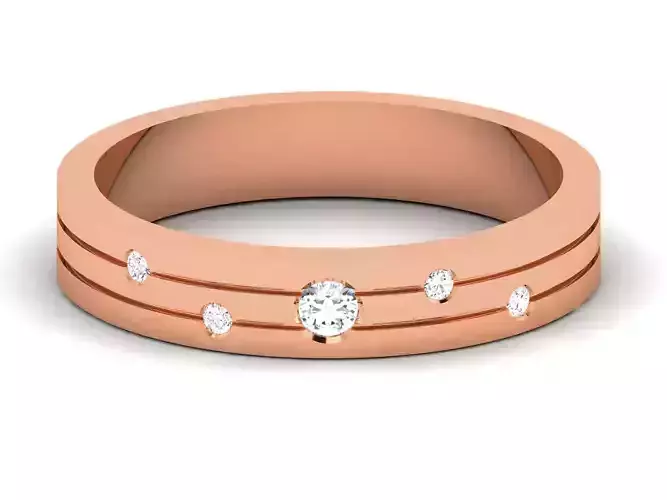 Women Band Ring 3dm render detail