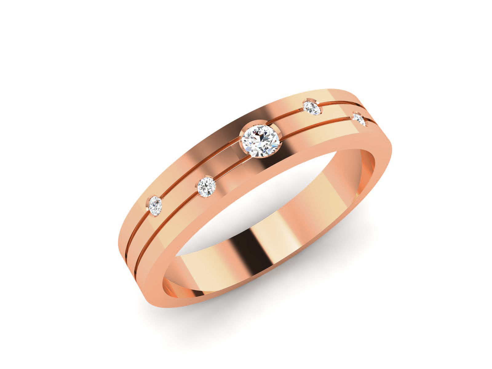 Women Band Ring 3dm render detail 3D print model_1