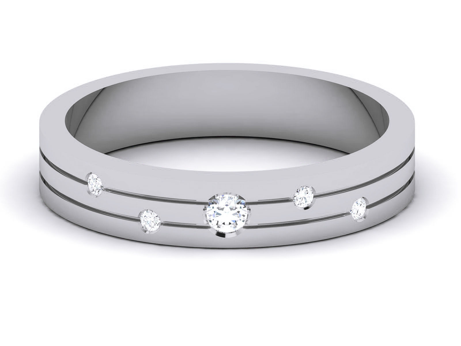 Women Band Ring 3dm render detail 3D print model_12