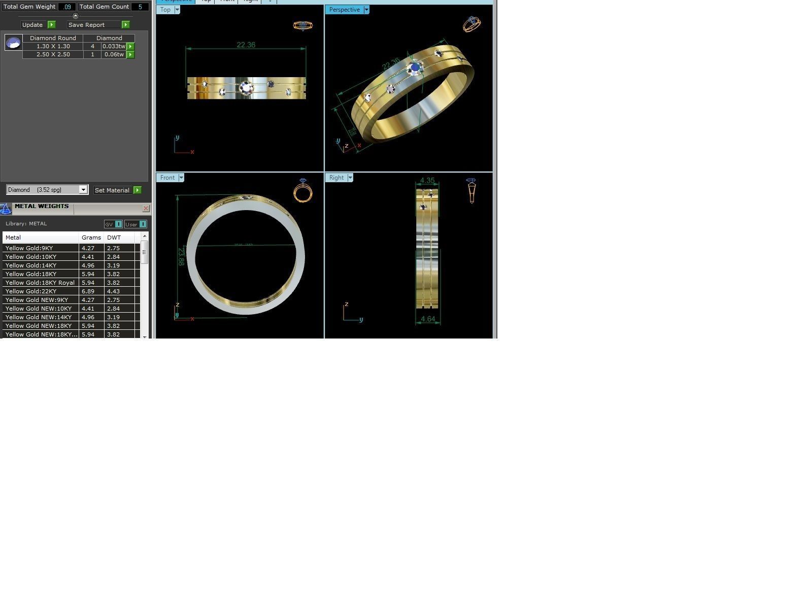 Women Band Ring 3dm render detail 3D print model_2