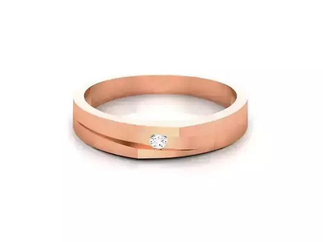 Women Band Ring 3dm render detail