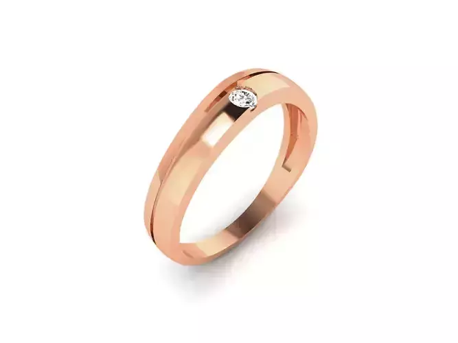 Women Band Ring 3dm render detail