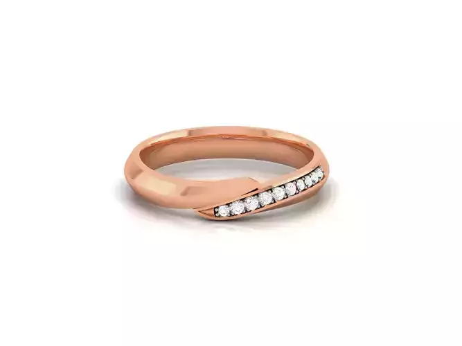 Women Band Ring 3dm render detail