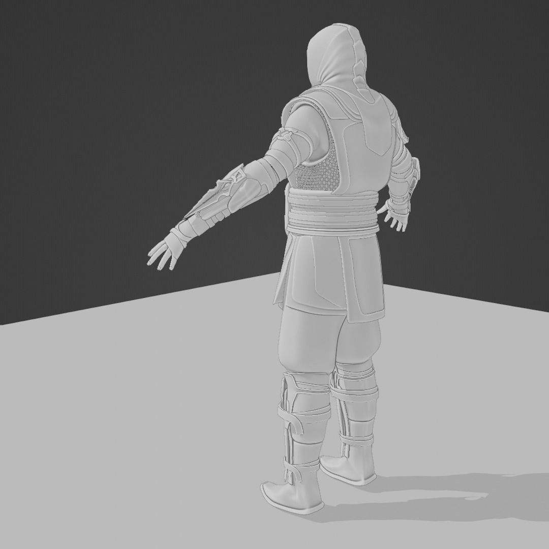 MK Scorpion Skin Low-poly 3D model_3
