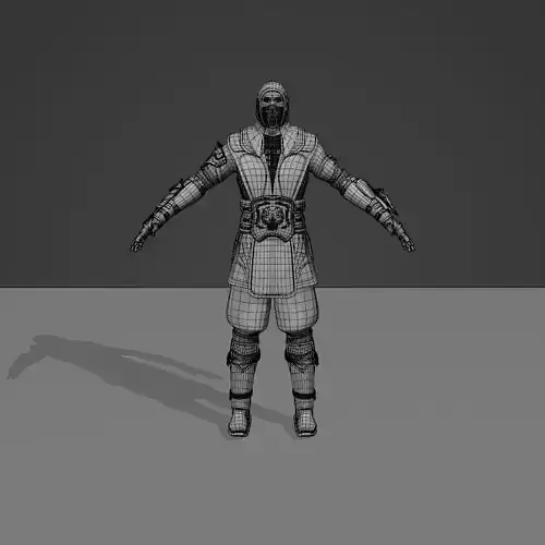 MK Scorpion Skin Low-poly 3D model