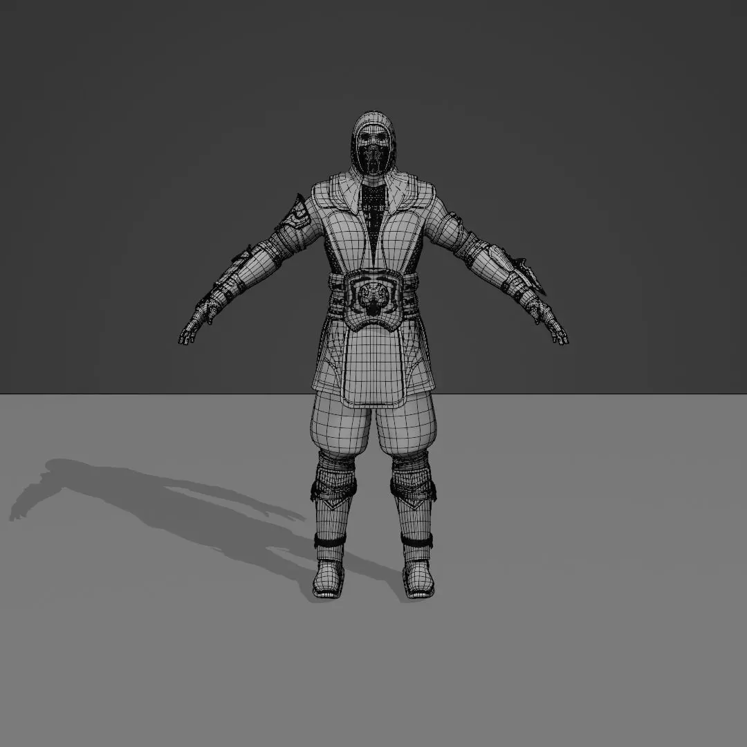 MK Scorpion Skin Low-poly 3D model_0