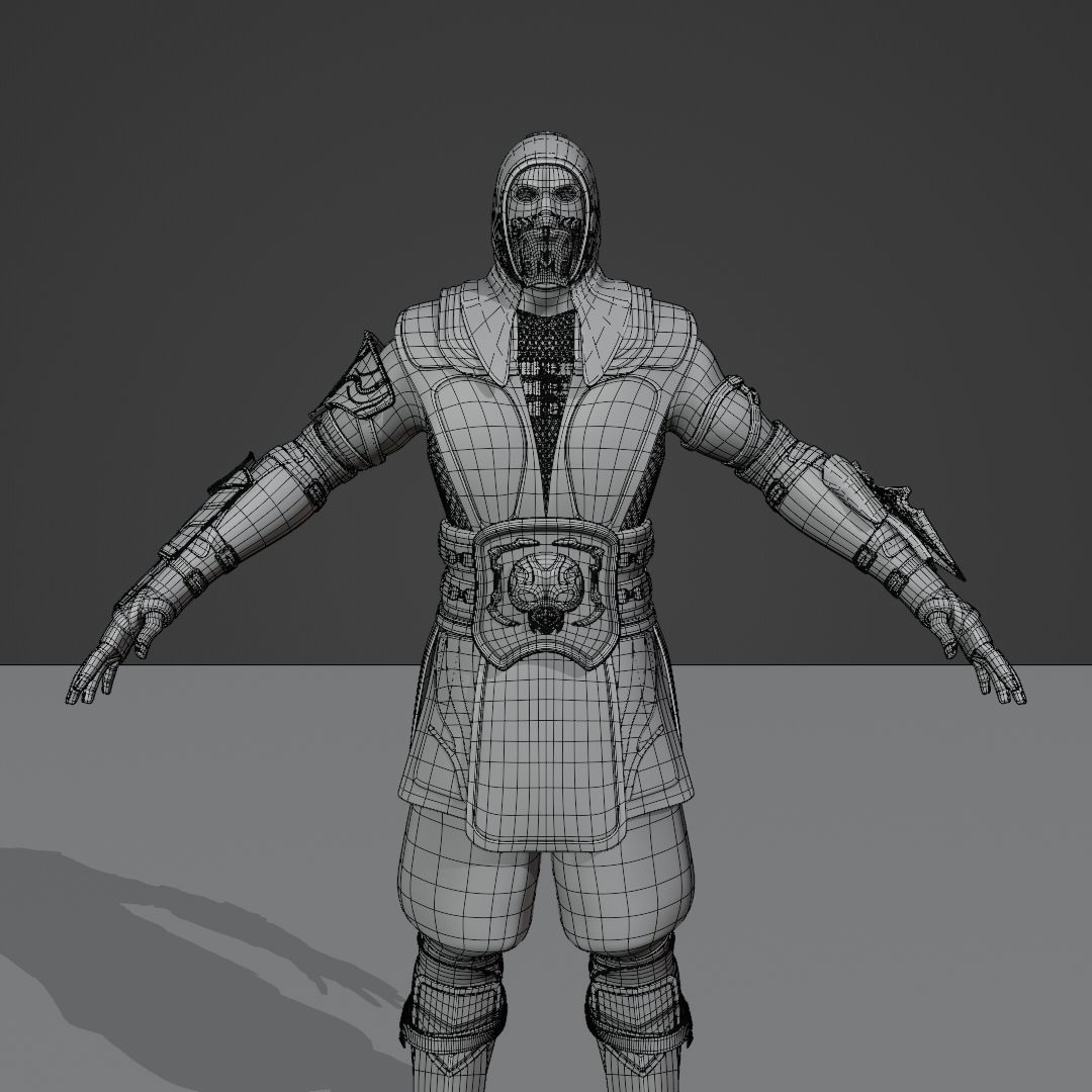 MK Scorpion Skin Low-poly 3D model_1