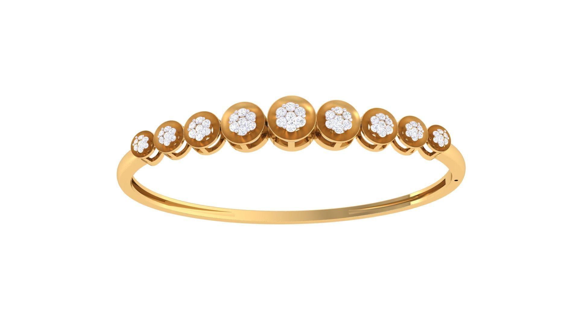 Women Bangle 3dm STL OBJ FBX Renders details 3D print model_3