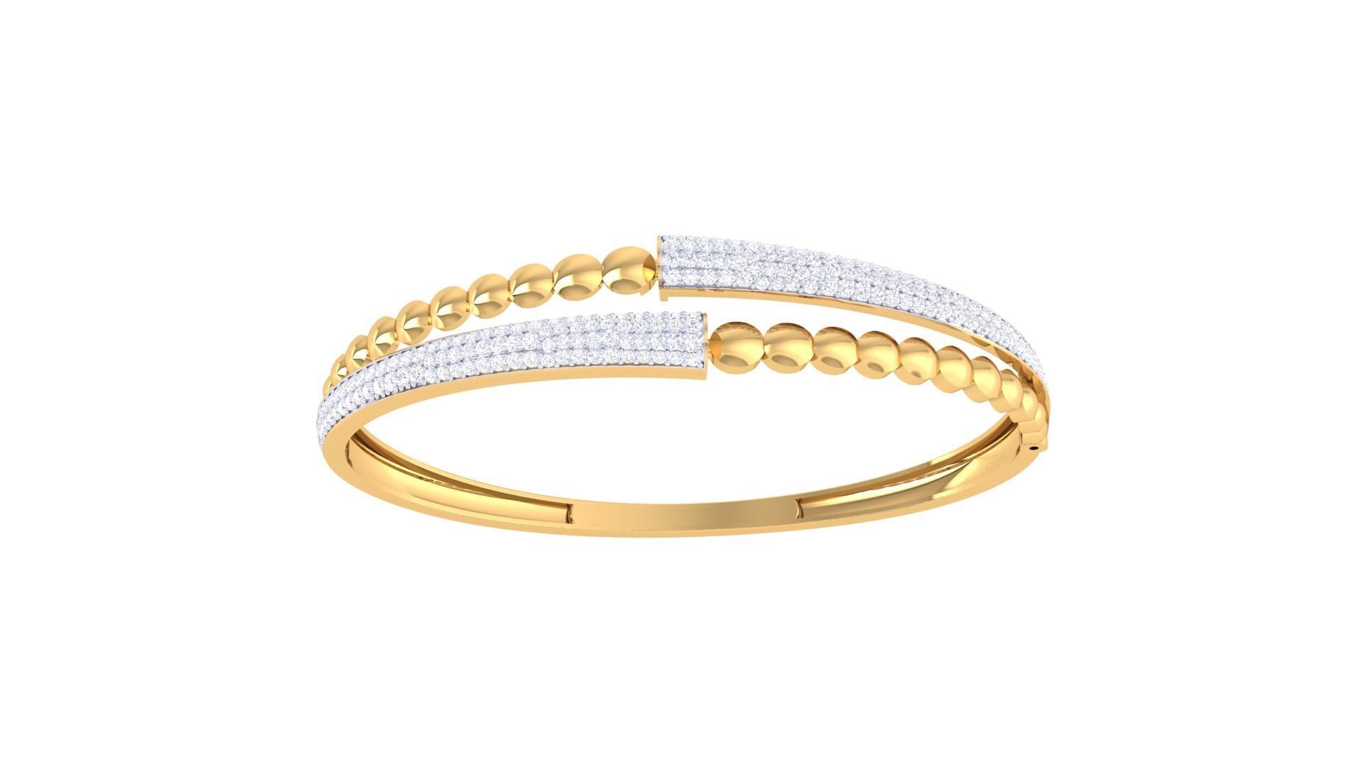 Women Bangle 3dm STL OBJ FBX Renders details 3D print model_3