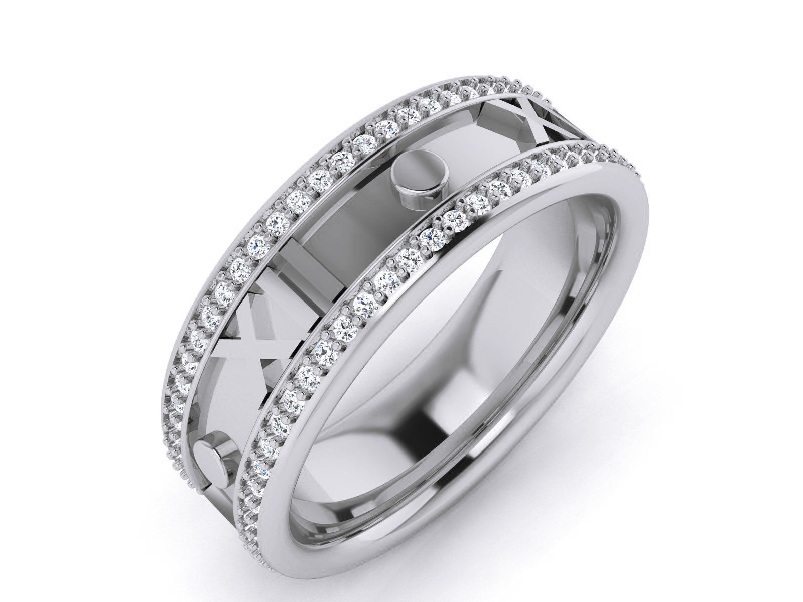 Women Diamond Ring 3dm stl render detail 3D print model_5