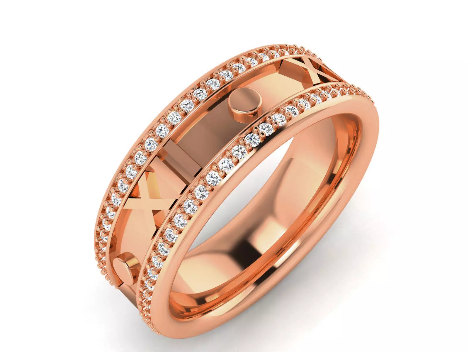 Women Diamond Ring 3dm stl render detail 3D print model_0