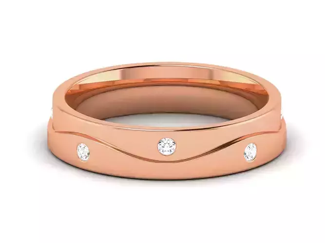 Women Band Ring 3dm render detail