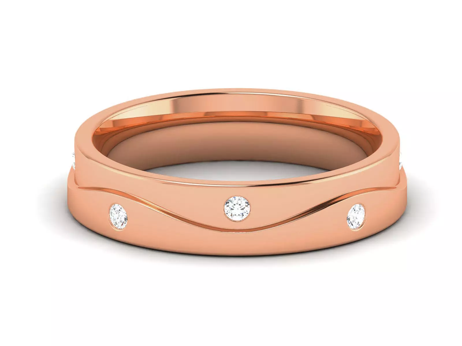 Women Band Ring 3dm render detail 3D print model_0