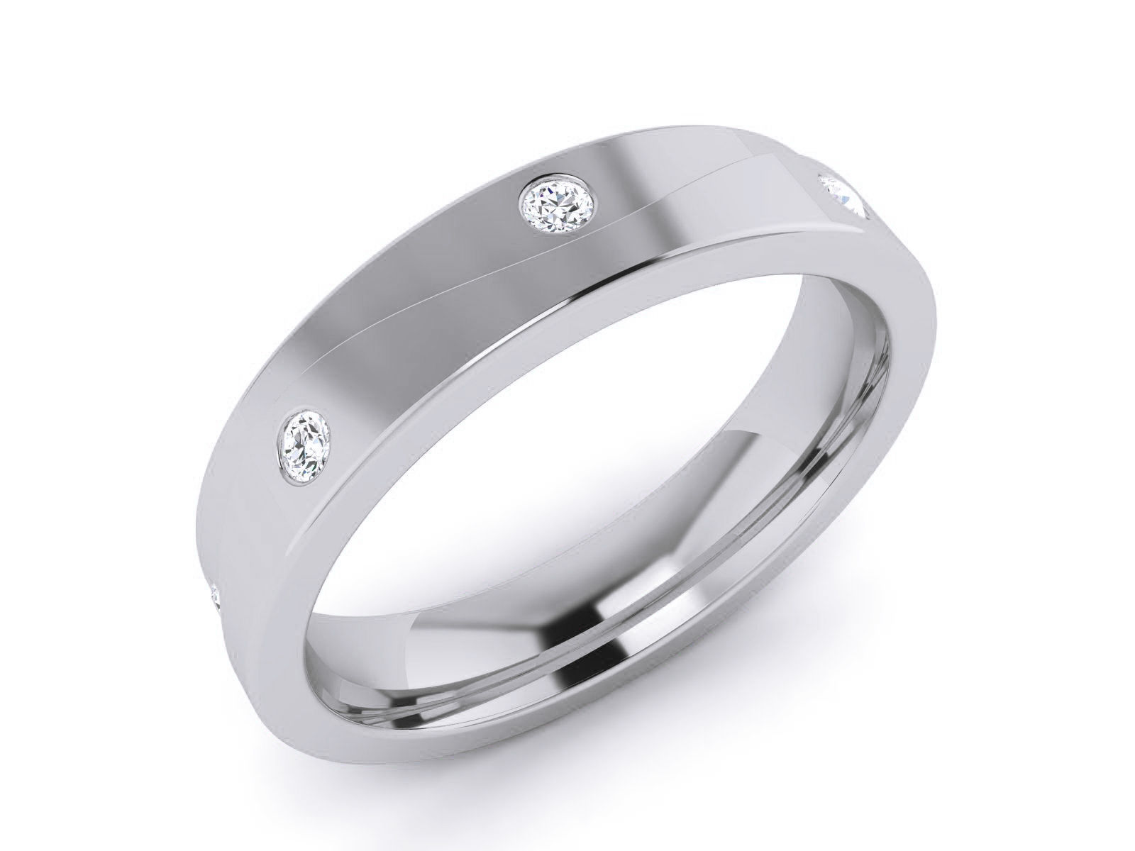 Women Band Ring 3dm render detail 3D print model_3