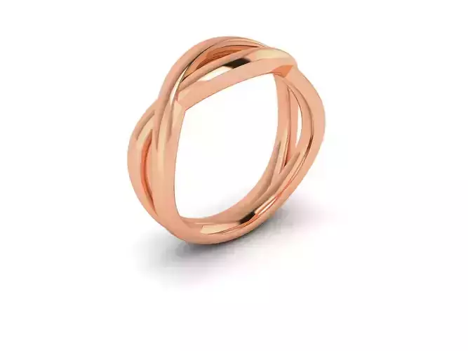 Plain Gold Band Ring 3dm render detail