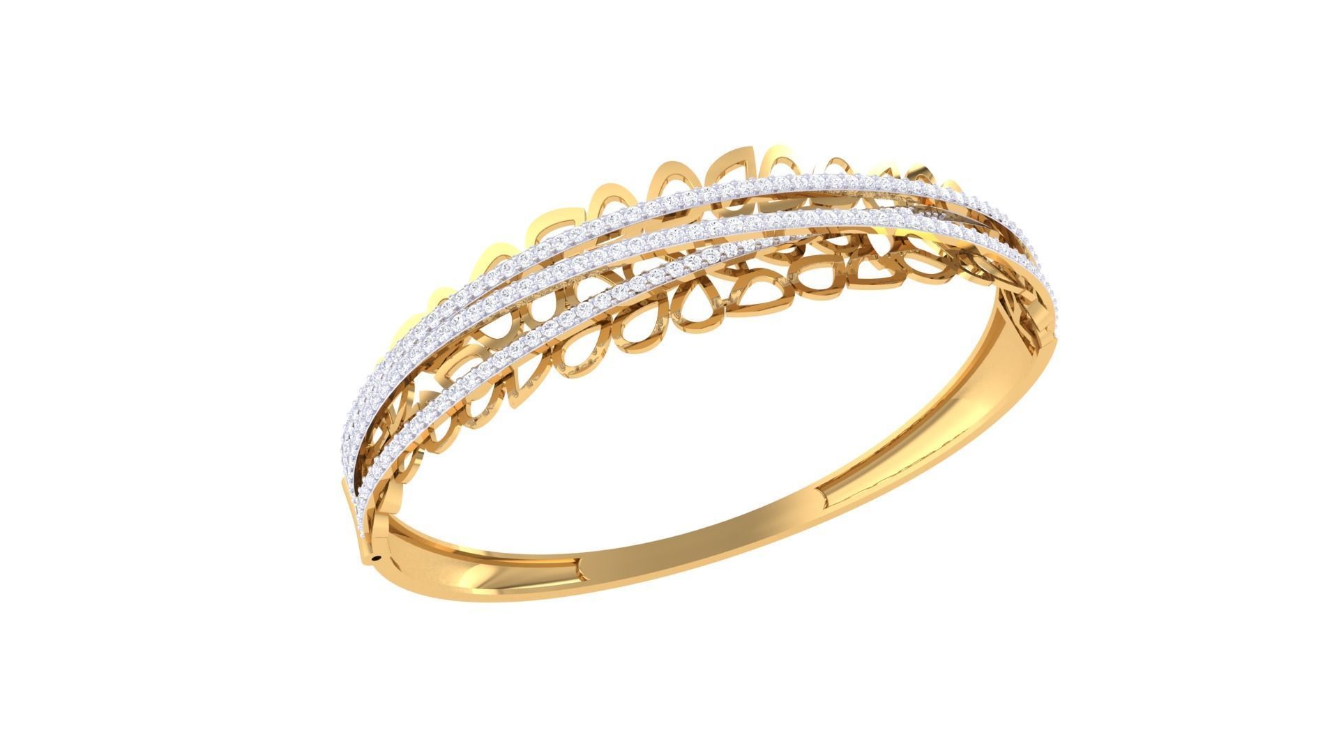 Women Bangle 3dm STL OBJ FBX Renders details 3D print model_2