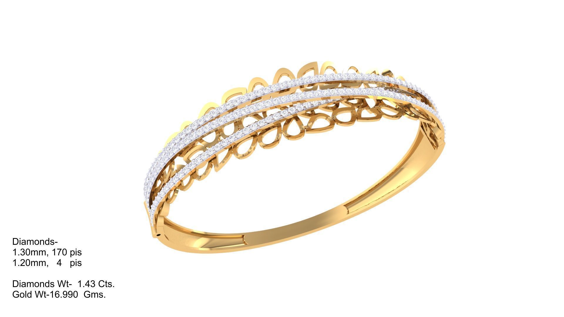 Women Bangle 3dm STL OBJ FBX Renders details 3D print model_1