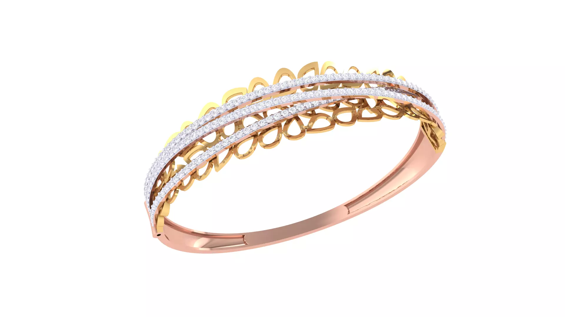 Women Bangle 3dm STL OBJ FBX Renders details 3D print model_0