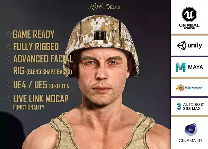 High Quality Realistic Soldier Sand 04