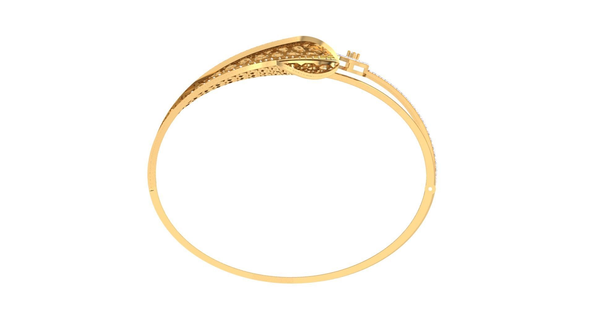 Women Bangle 3dm STL OBJ FBX Renders details 3D print model_4