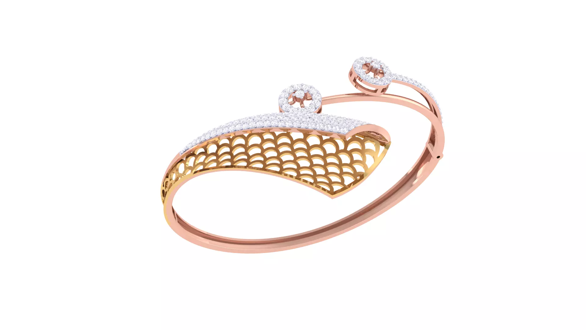 Women Bangle 3dm STL OBJ FBX Renders details 3D print model_0