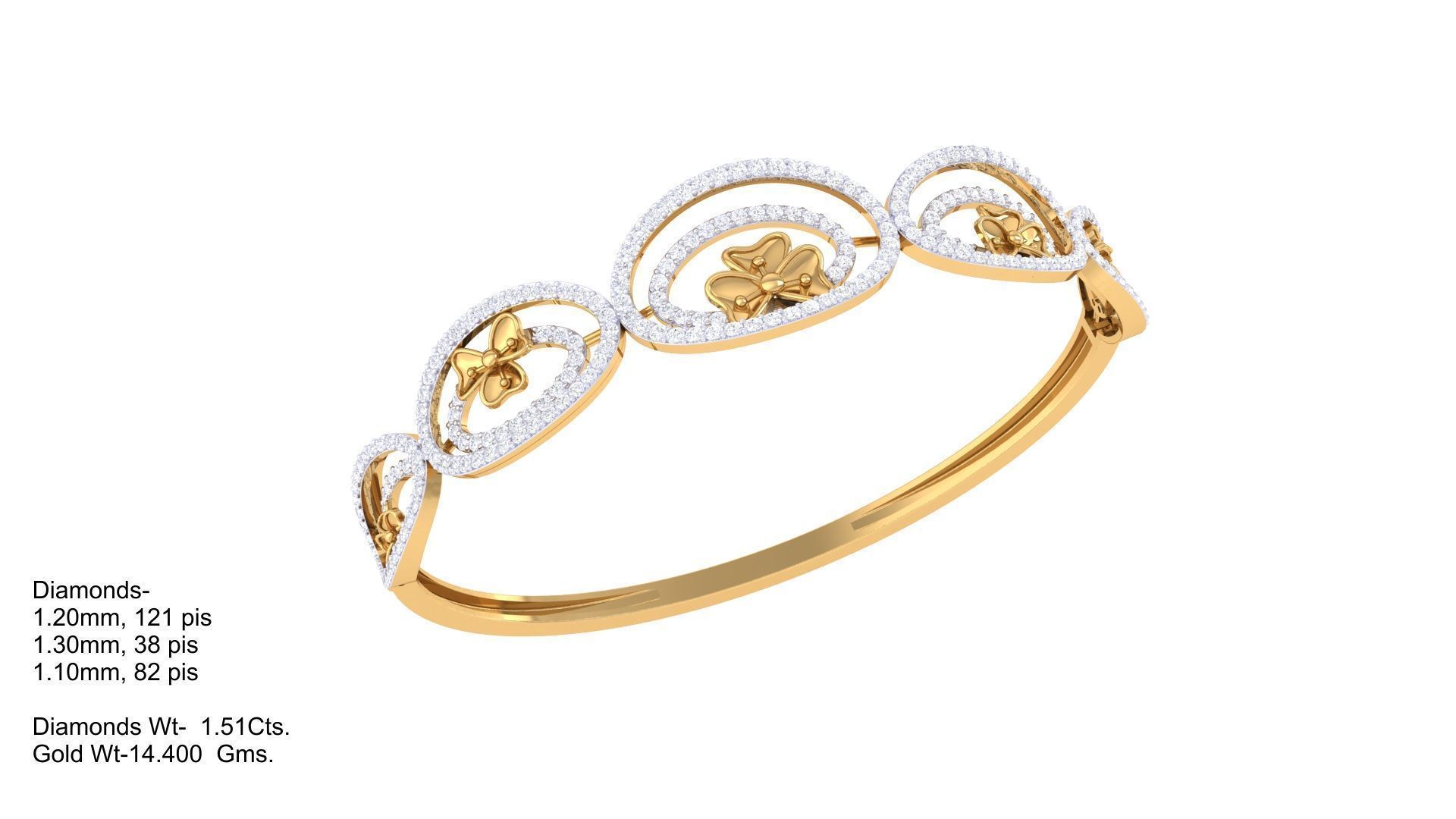 Women Bangle 3dm STL OBJ FBX Renders details 3D print model_1