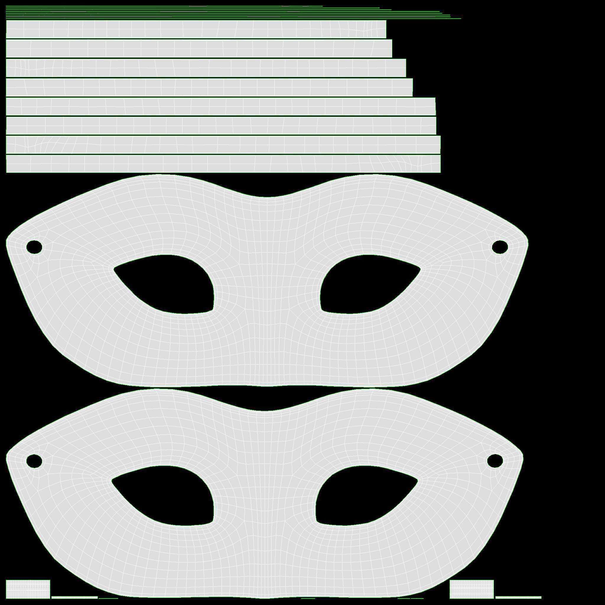 Carnival Venetian Mask 03 3D model_8