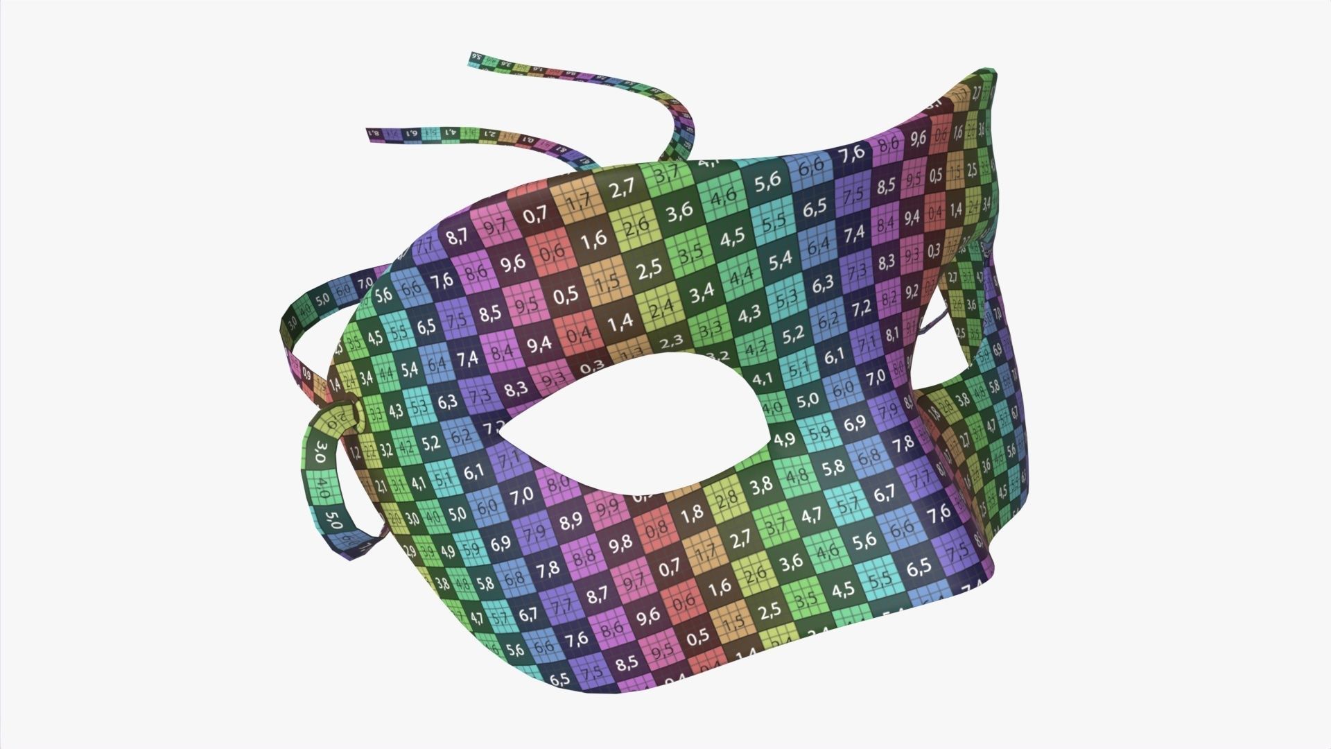 Carnival Venetian Mask 03 3D model_7