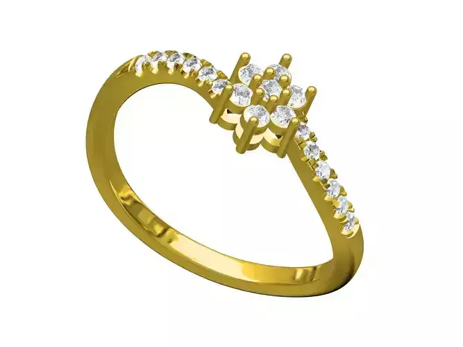 Cluster Bypass Ring for Women