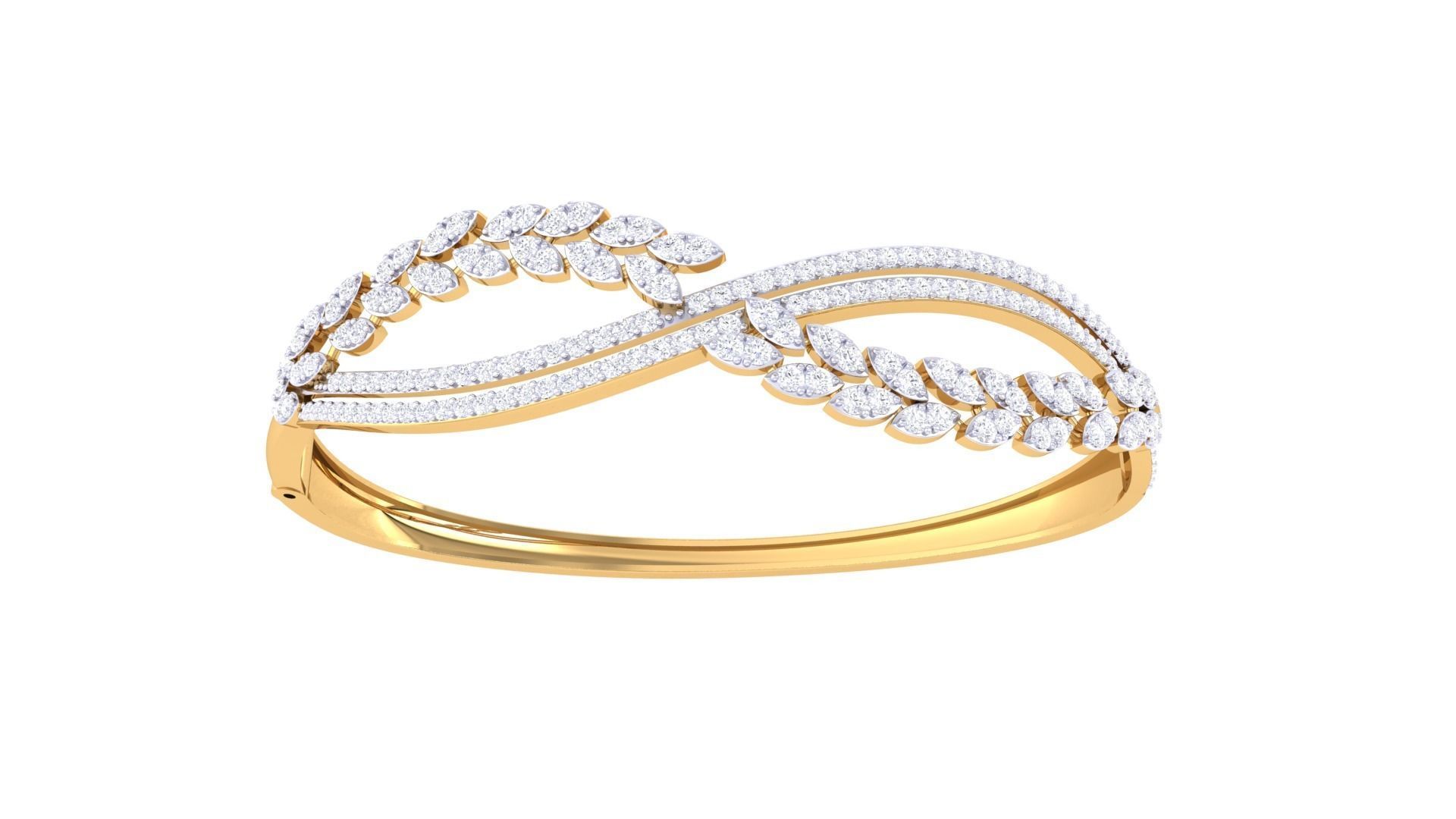 Women Bangle 3dm STL OBJ FBX Renders details 3D print model_3