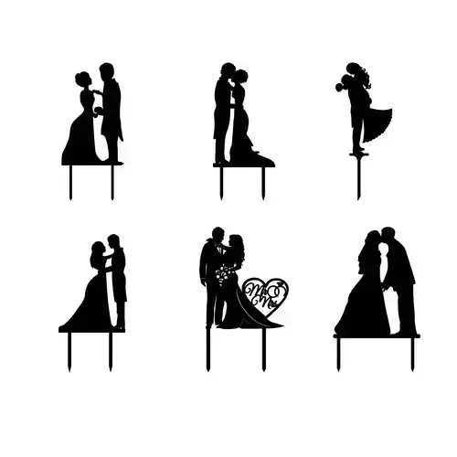 Bride and Groom Toppers