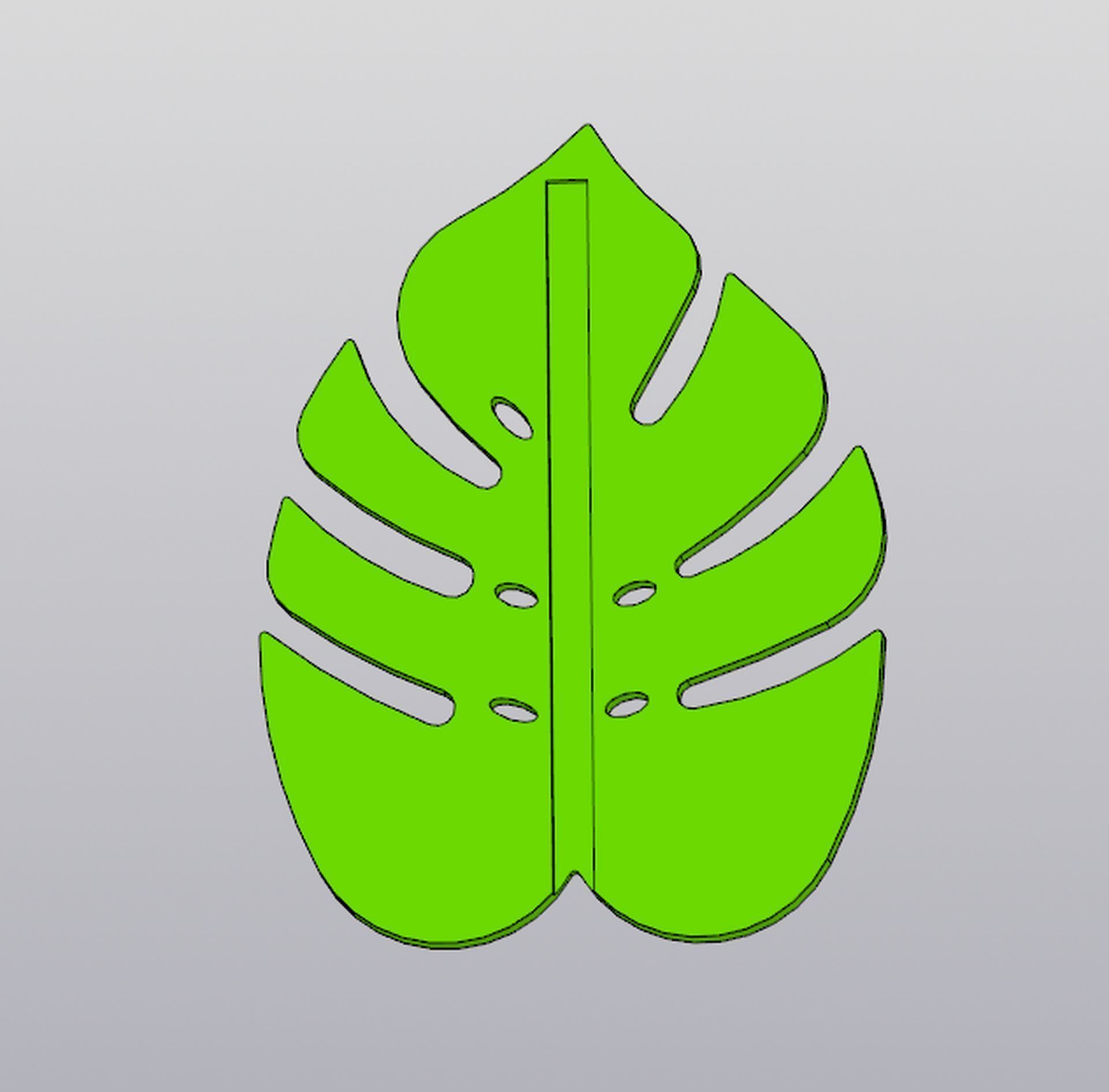 Phone Holder Monstera 3D print model_12