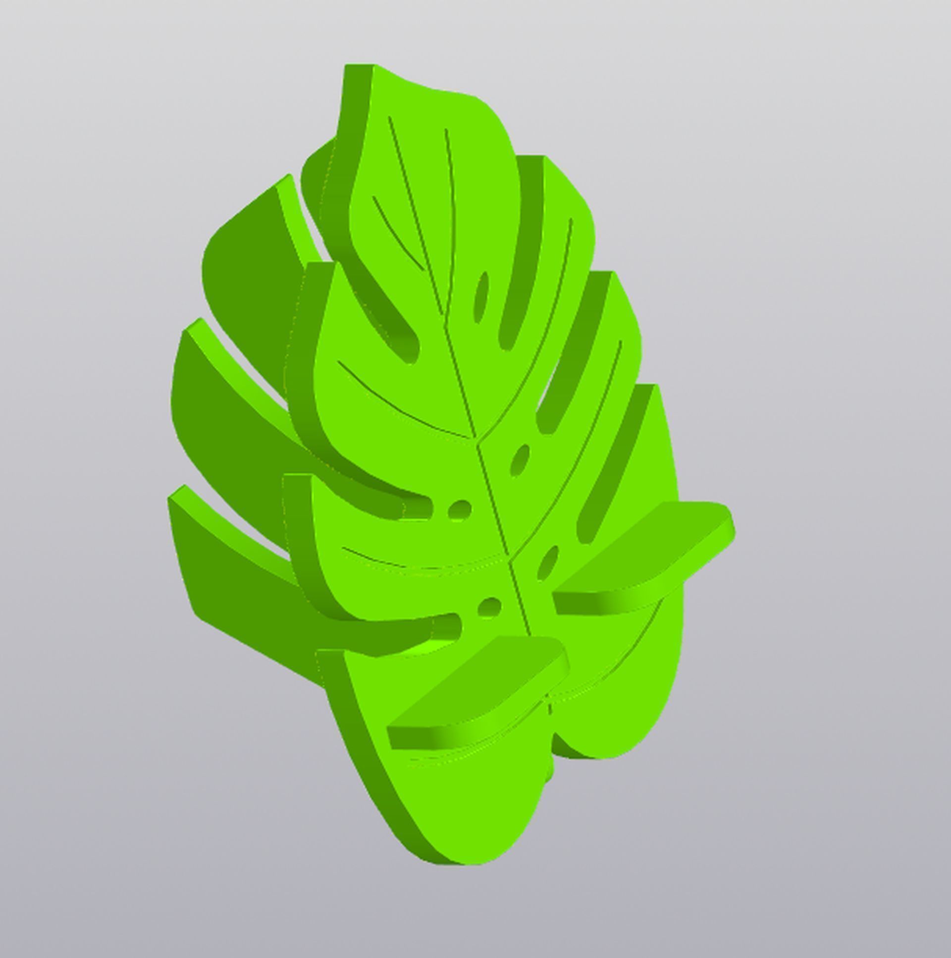 Phone Holder Monstera 3D print model_2