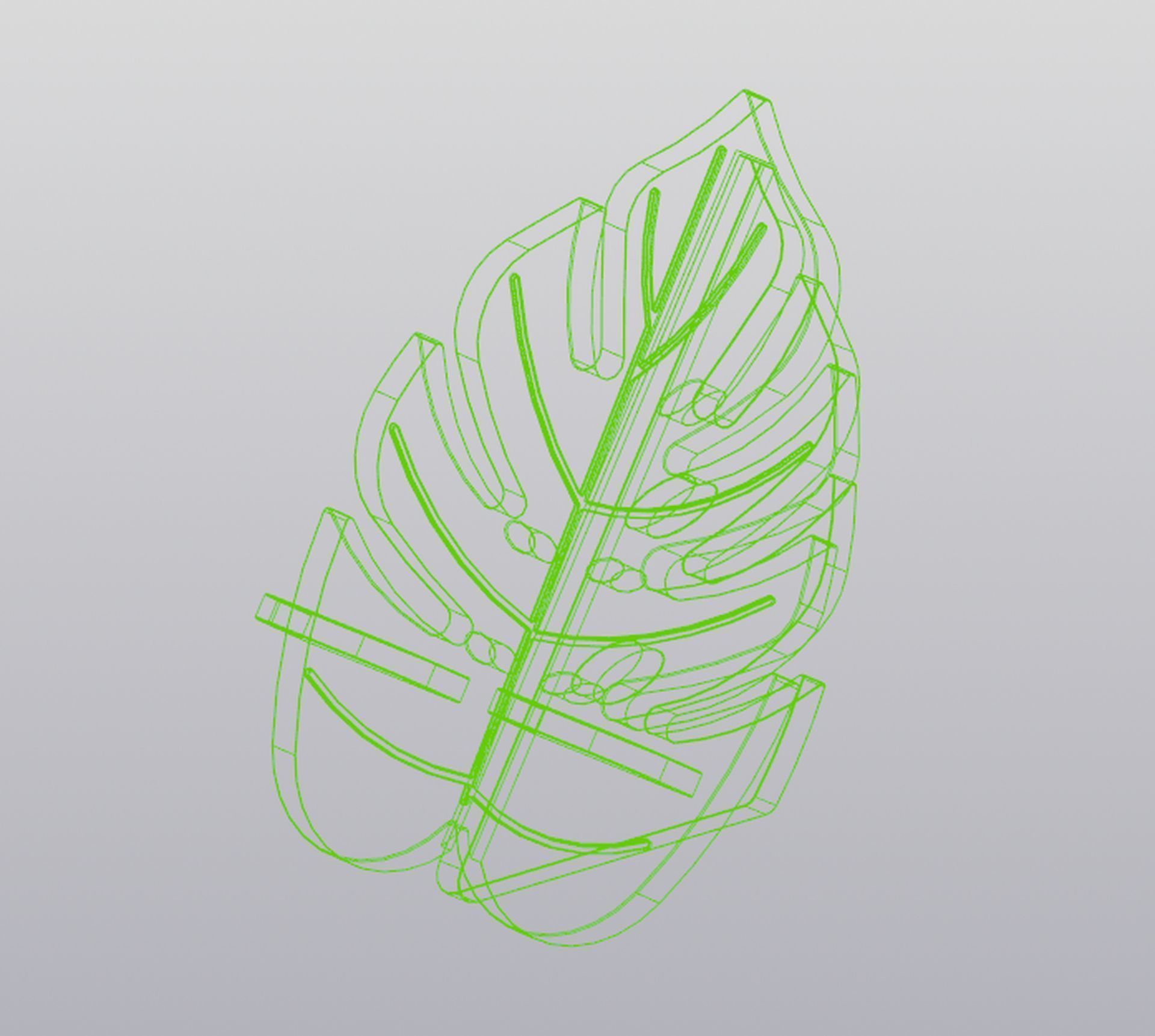Phone Holder Monstera 3D print model_7