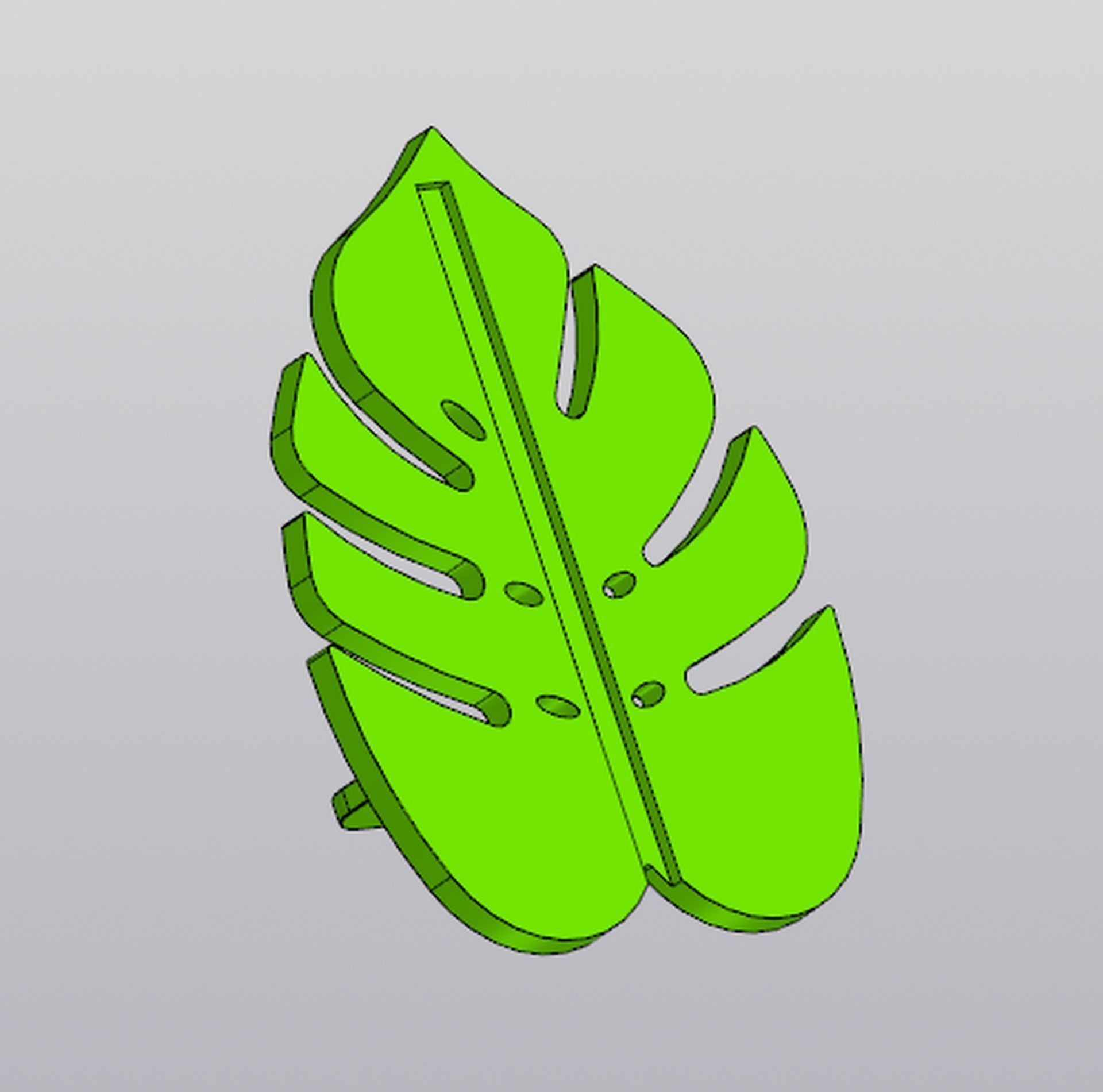 Phone Holder Monstera 3D print model_13