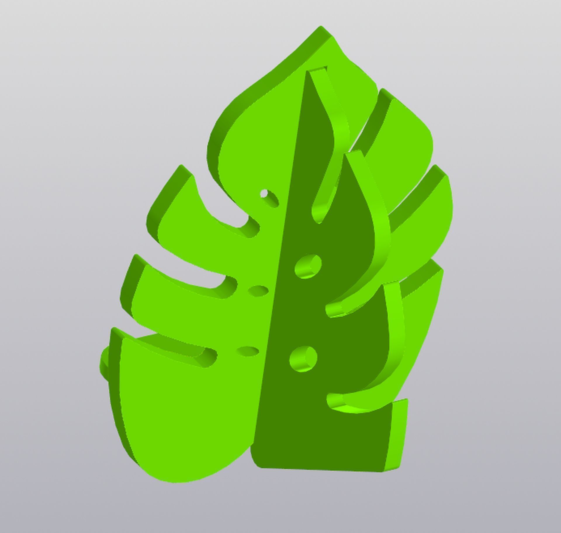 Phone Holder Monstera 3D print model_5