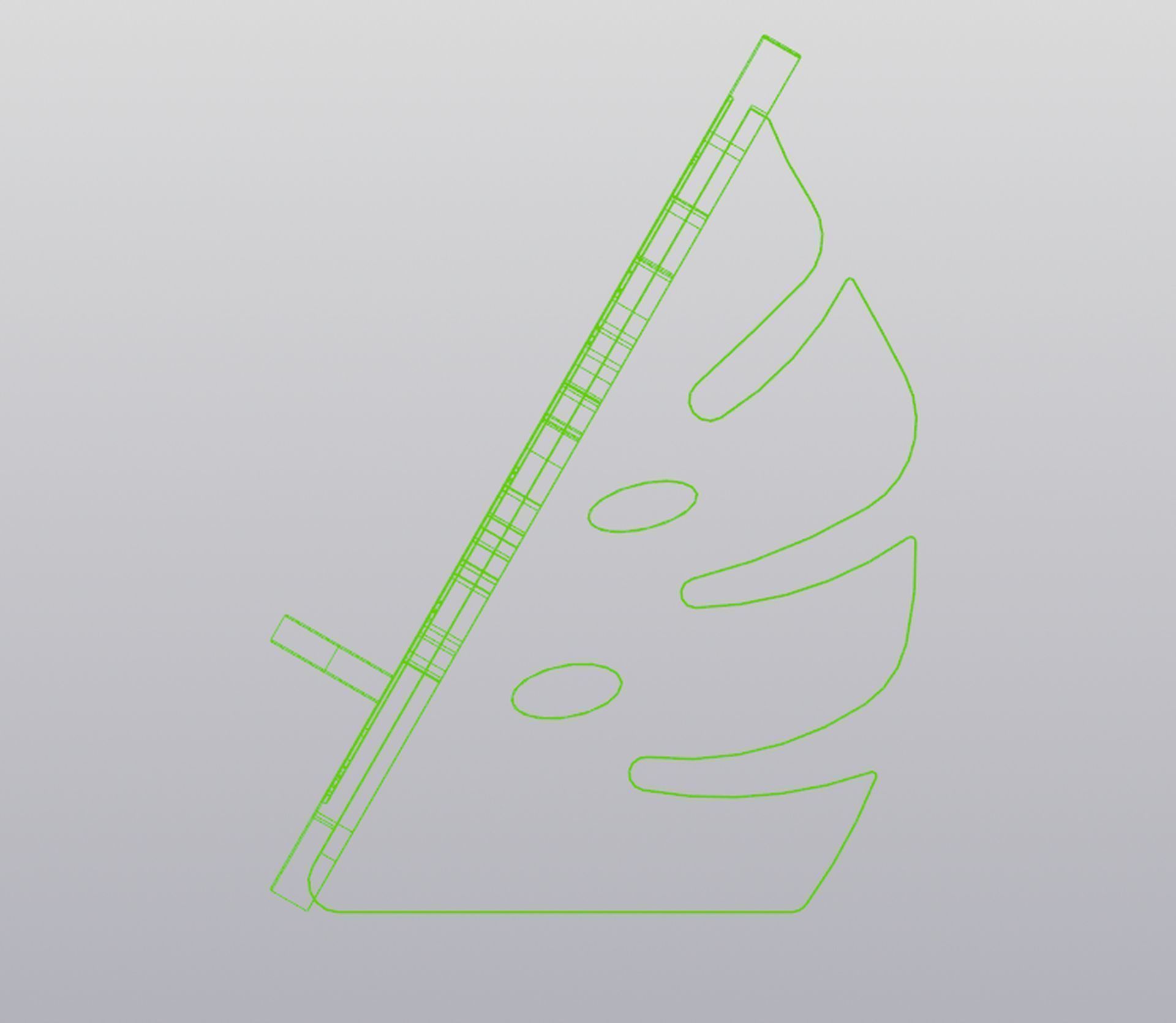 Phone Holder Monstera 3D print model_6