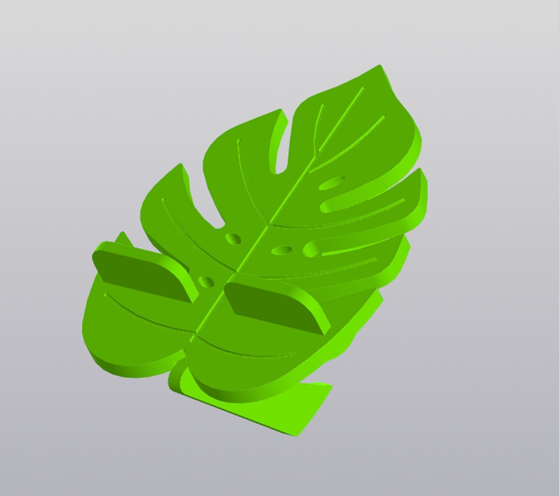 Phone Holder Monstera 3D print model_3