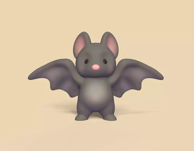 Baby Bat Open Wings 3D print model_0