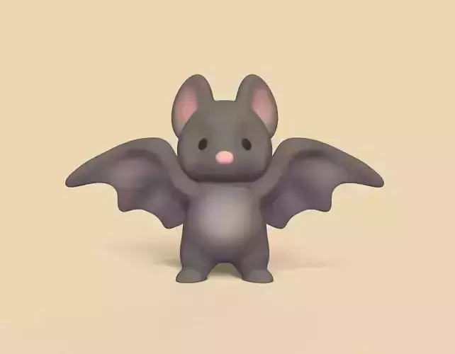 Baby Bat Open Wings 3D print model