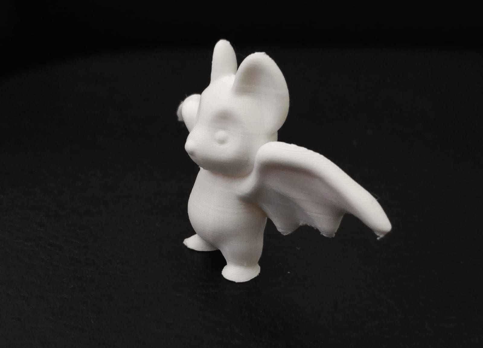 Baby Bat Open Wings 3D print model_10