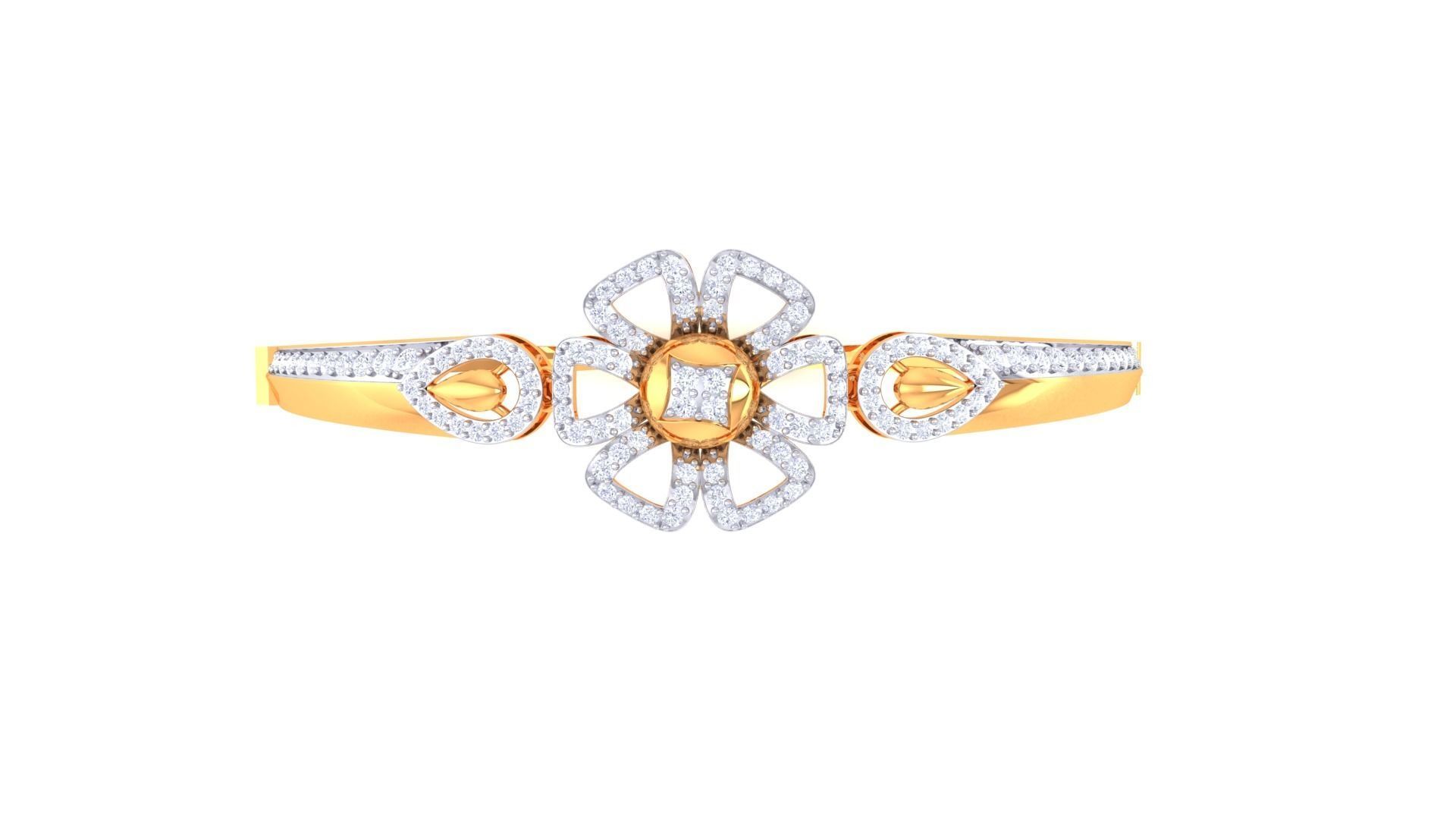 Women Bangle 3dm STL OBJ FBX Renders details 3D print model_3