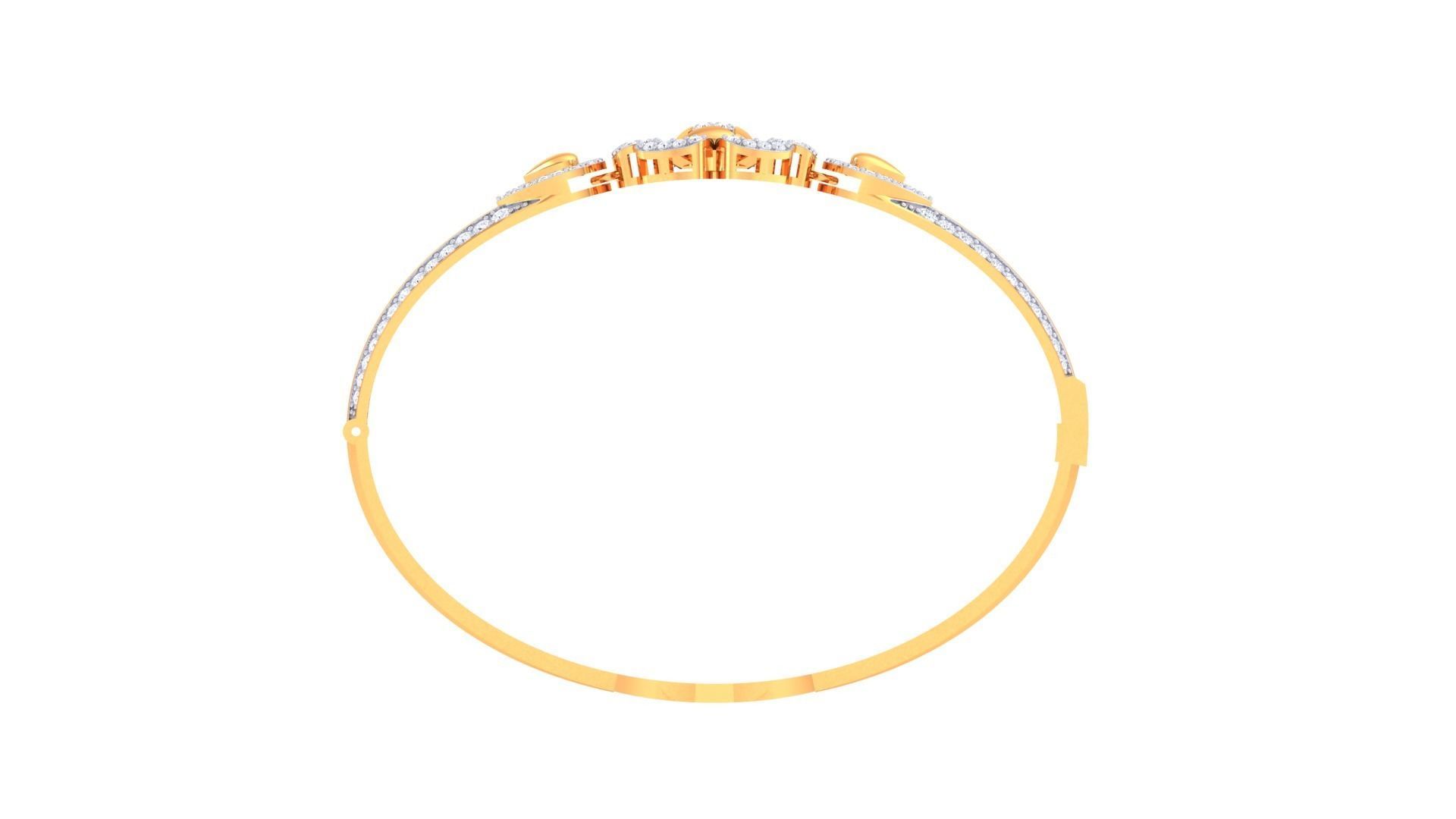 Women Bangle 3dm STL OBJ FBX Renders details 3D print model_4