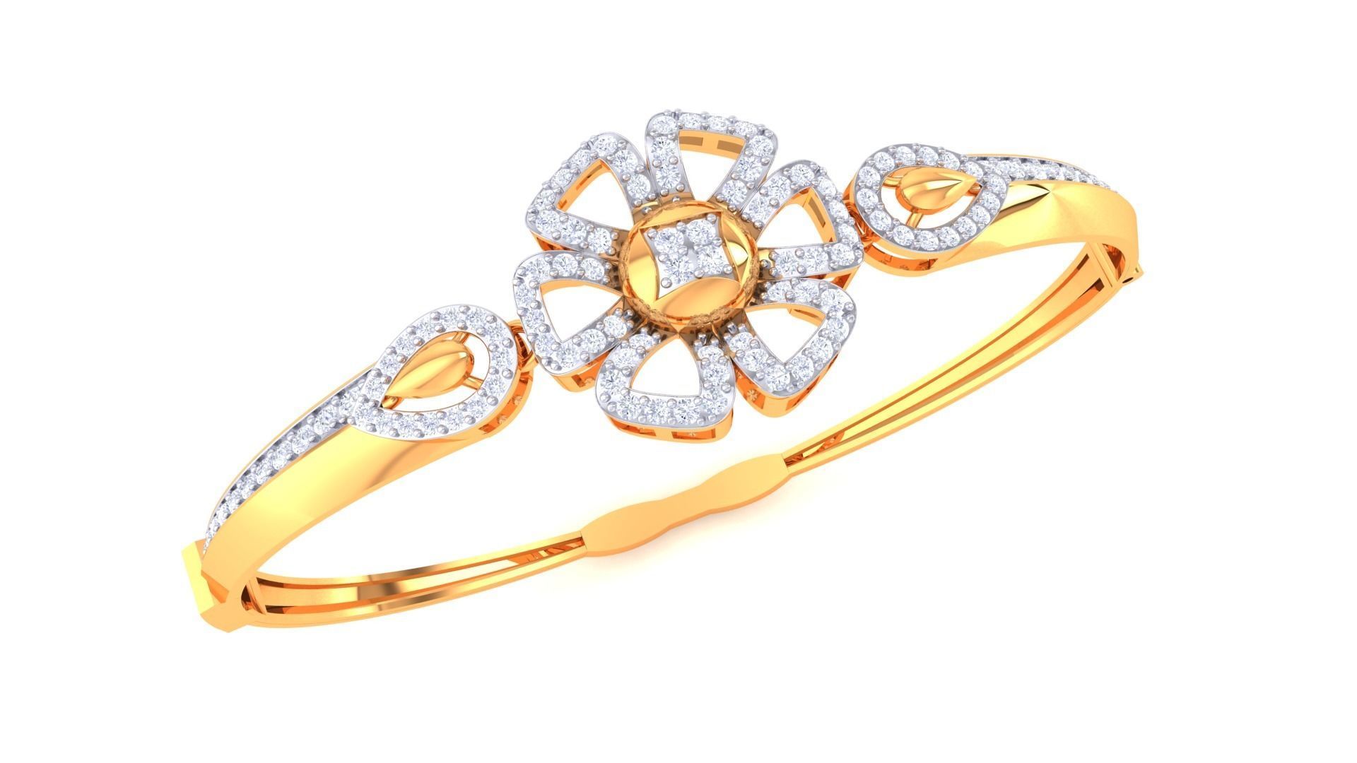 Women Bangle 3dm STL OBJ FBX Renders details 3D print model_2