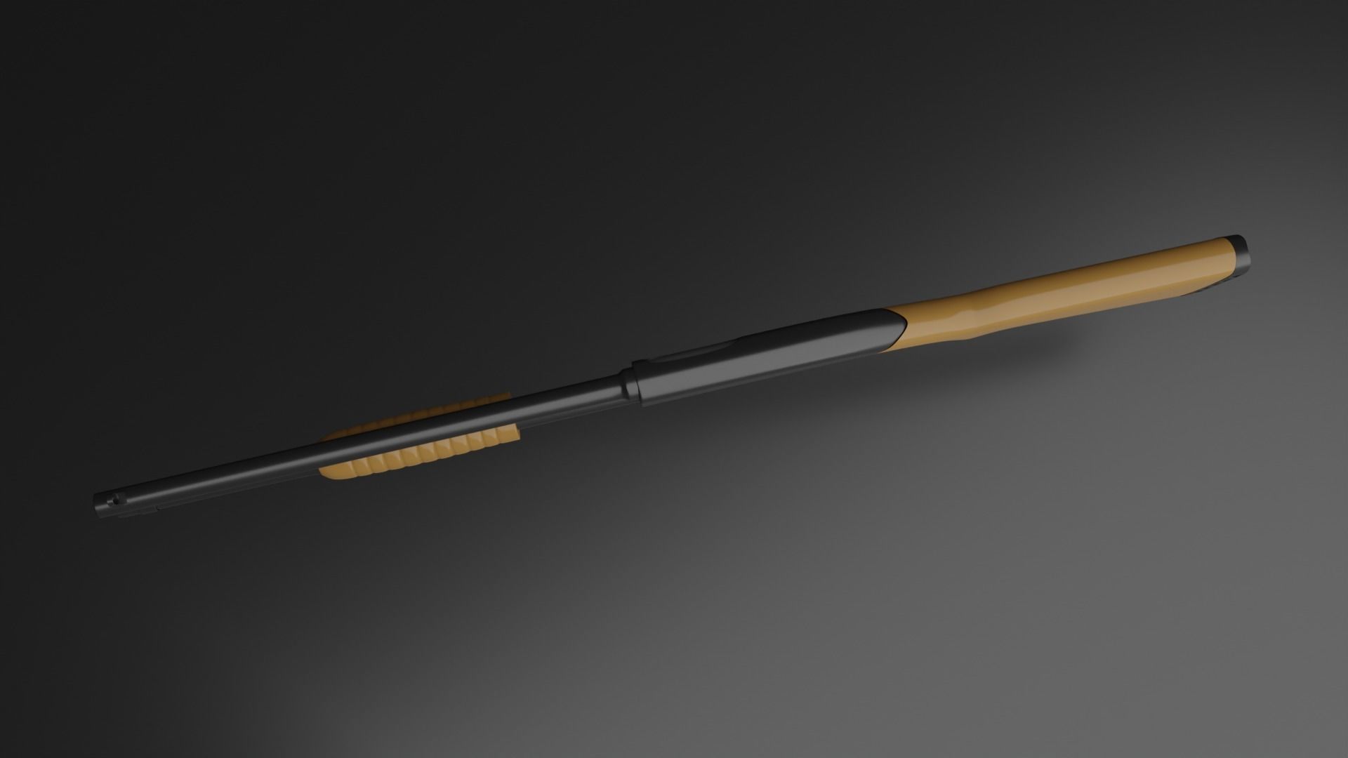 Shotgun Low-poly 3D model_5