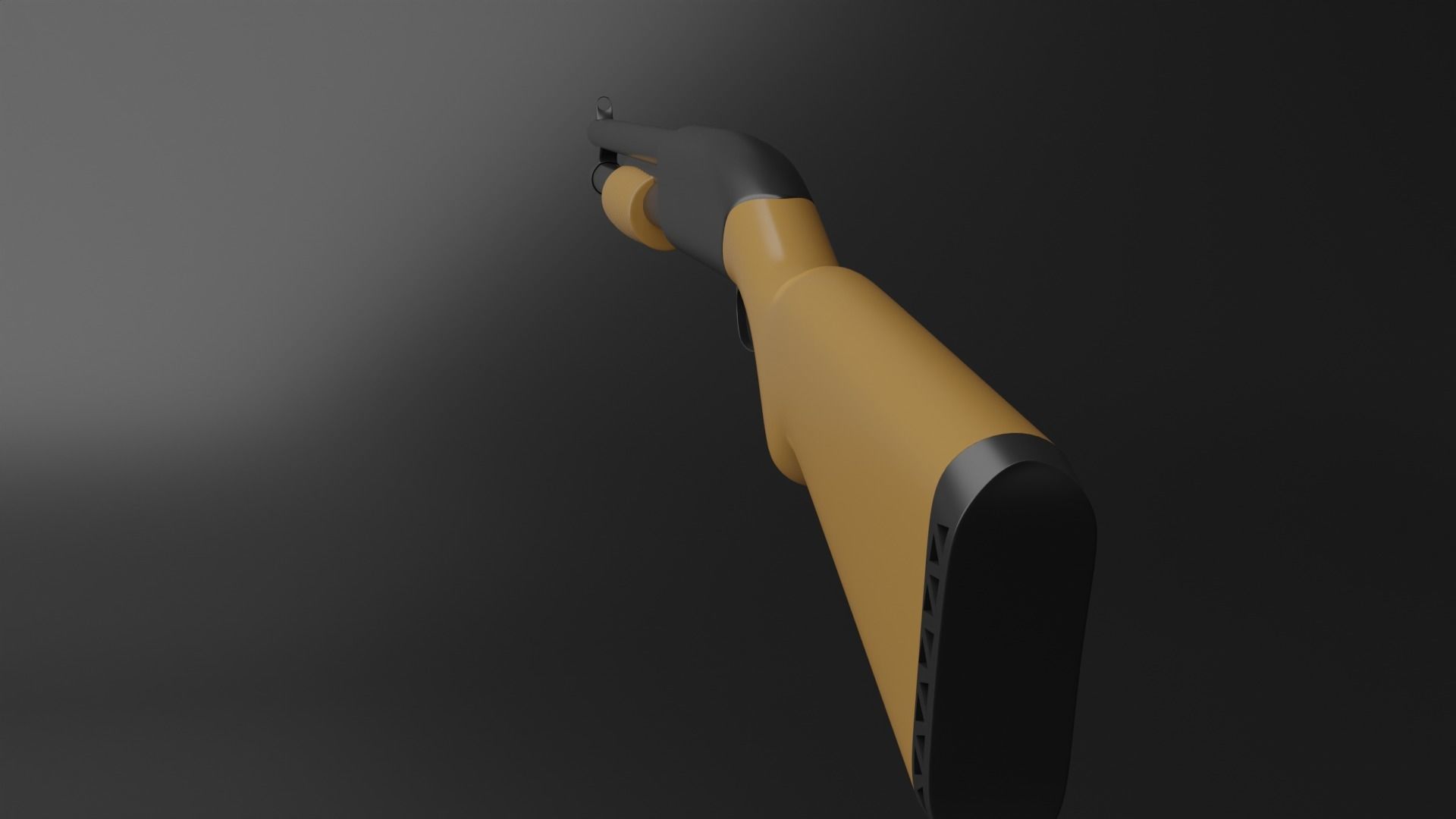 Shotgun Low-poly 3D model_3